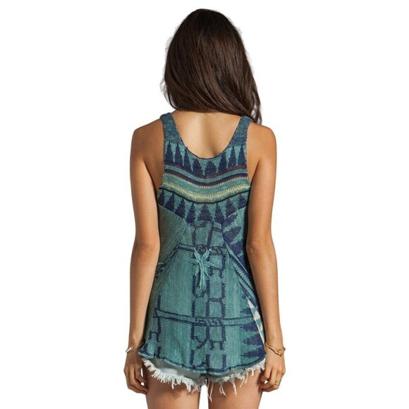 Free‎ People Madagascar Boho Chic Sleeveless Yarn Knit Tunic Tank Top Women S - Picture 2 of 14